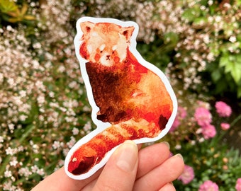 Red Panda Sticker, Vinyl Sticker, Cute Red Panda Die Cut Sticker