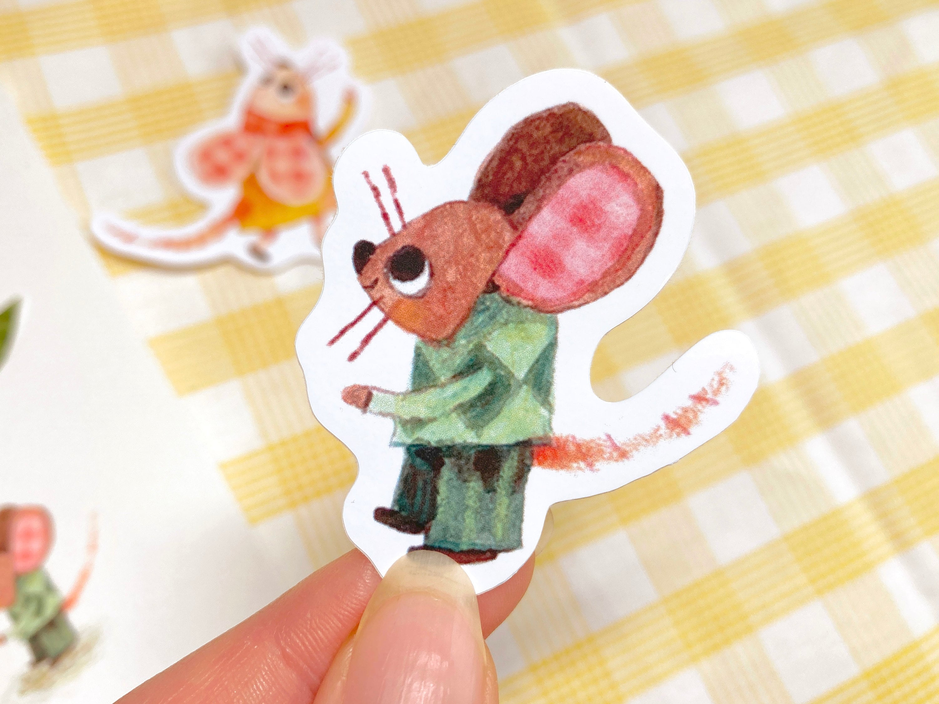 Mouse Pattern Sticker Cute Mice Stickers, Painted Mice Stickers - Etsy