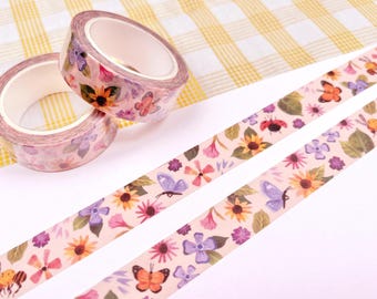 Floral Washi Tape, Planner Scrapbooking Tape