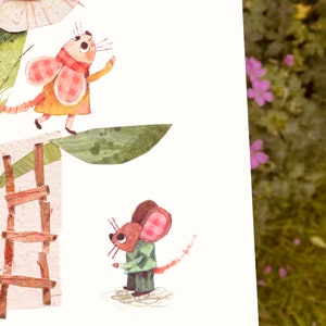 A5 Cute Mice Print, Mice Illustration, Cute Mice Painting bild 2