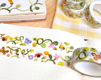 Insect Washi Tape, Cute Flower and Inset Washi Tape