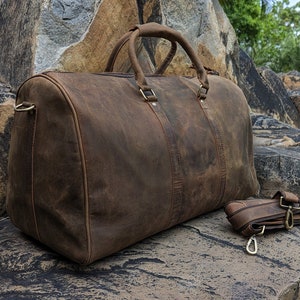 Leder Reisetasche, Handgemachte Leder Weekender, Sporttasche, Urlaubs Seesack, Reisetasche, Leder Weekender Vatertagsgeschenk