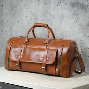 Leder Reisetasche, Handgemachte Leder Weekender, Sporttasche, Urlaubs Seesack, Reisetasche, Leder Weekender Vatertagsgeschenk