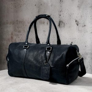 Leather Duffle Bag, Handmade Leather Weekender, Gym Bag, Vacation Duffel Bag, Travel Bag, Overnight Bag Leather Holdall Christmas gifts