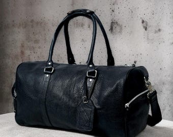 New Custom Chrome Heart cross Leather Duffle Bag HandmadeWeekender Gym Bag Vacation Duffel Bag Travel Bag Carry bag