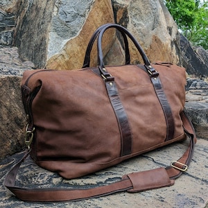 Leder Reisetasche, Handgemachte Leder Weekender, Sporttasche, Urlaubs Seesack, Reisetasche, Leder Weekender Vatertagsgeschenk