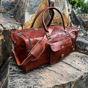 Leder Reisetasche, Handgemachte Leder Weekender, Sporttasche, Urlaubs Seesack, Reisetasche, Leder Weekender Vatertagsgeschenk