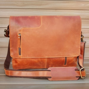 Sac messager en cuir personnalisé sac pour ordinateur portable sac à bandoulière cadeau pour homme sac de bureau sac de travail grande cartable cadeau fête des pères