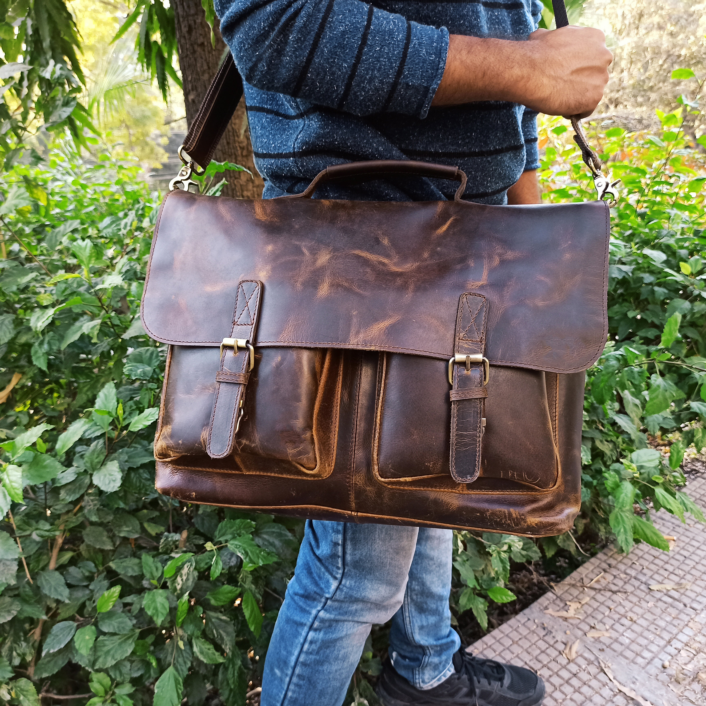 Mens leather messenger bag mens leather messenger bag Etsy