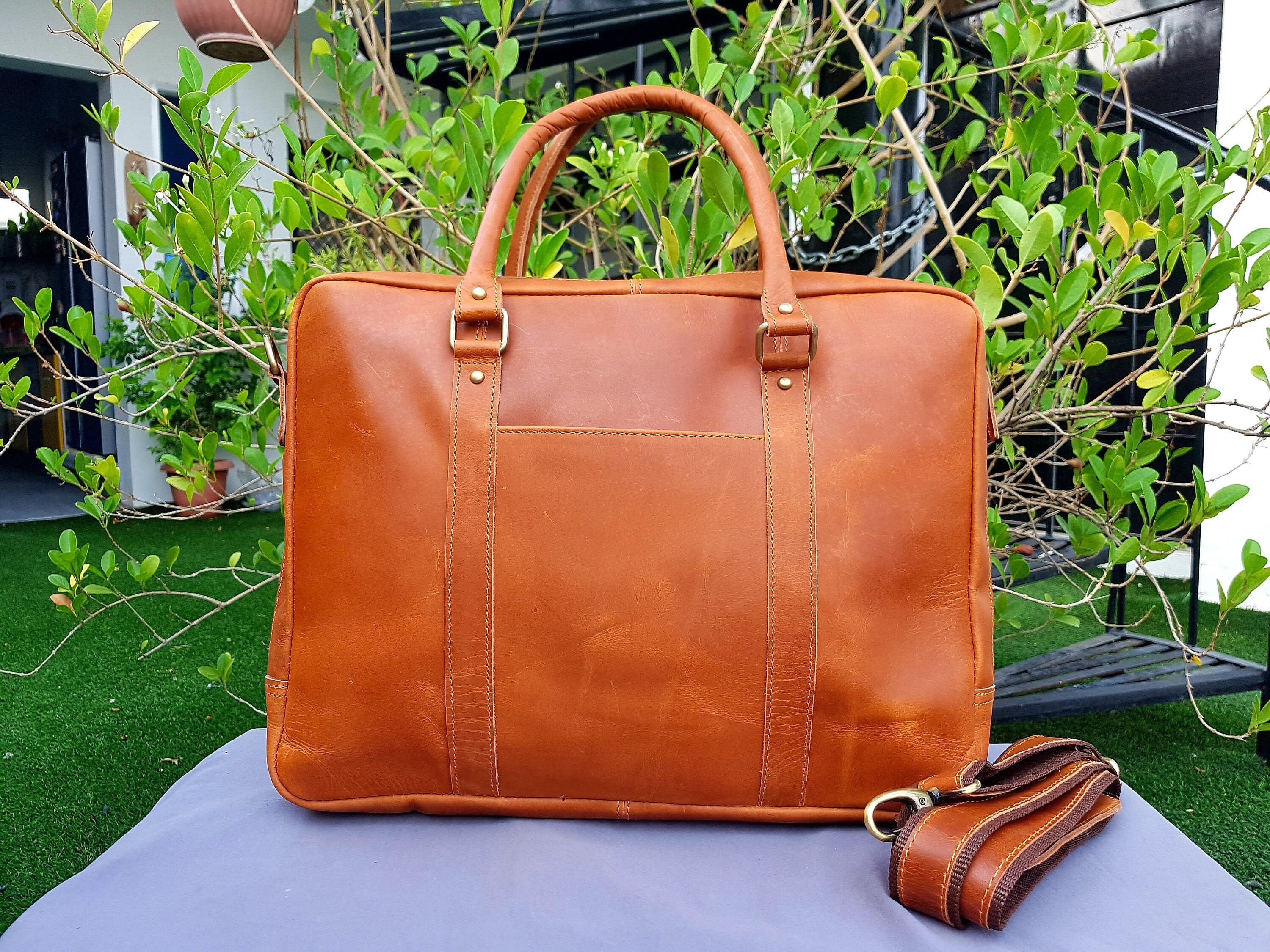 Handmade Leather Messenger Bag Personalised Laptop Bag Mens Etsy