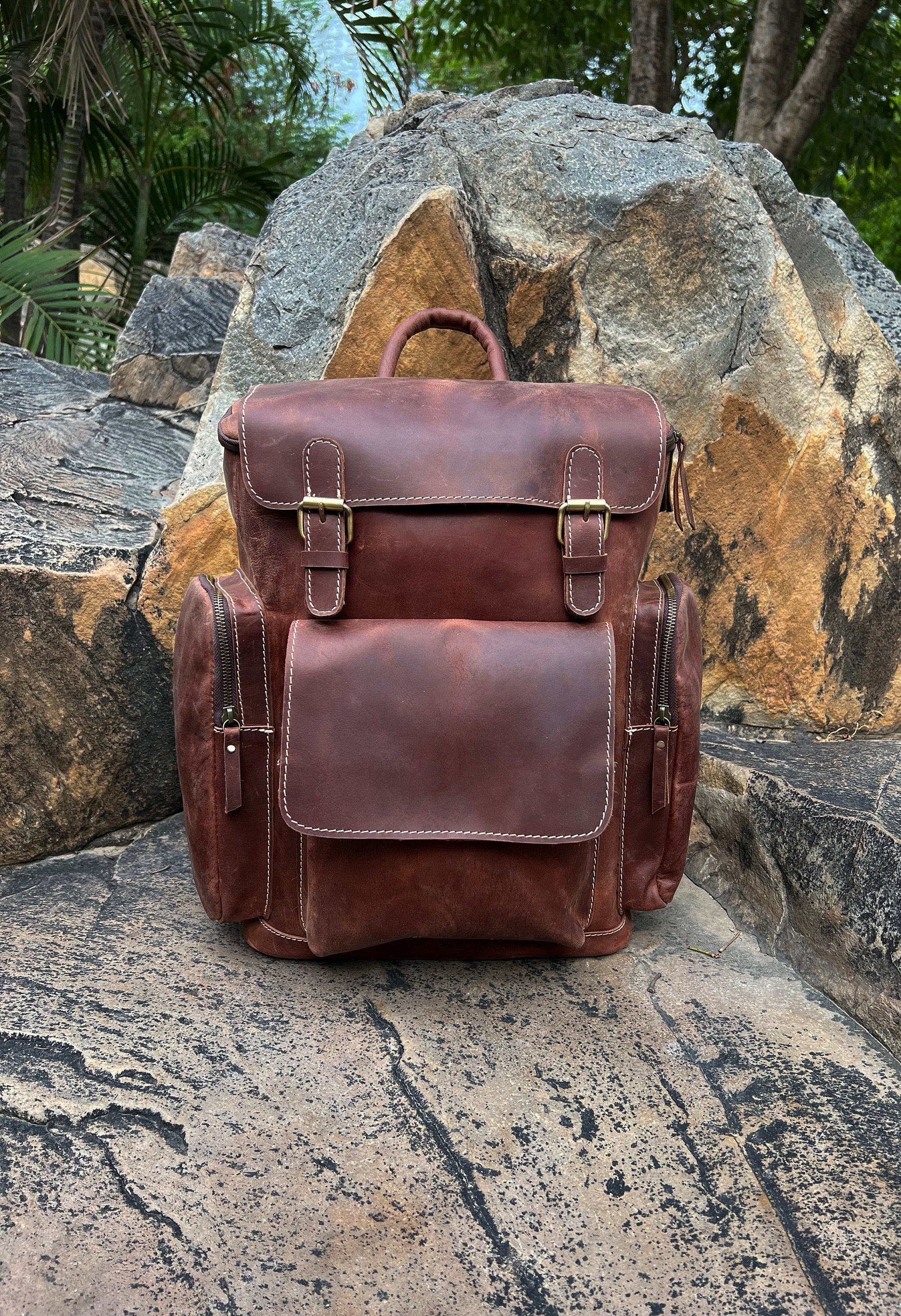 Buy Leather Backpack Online In India  Etsy India