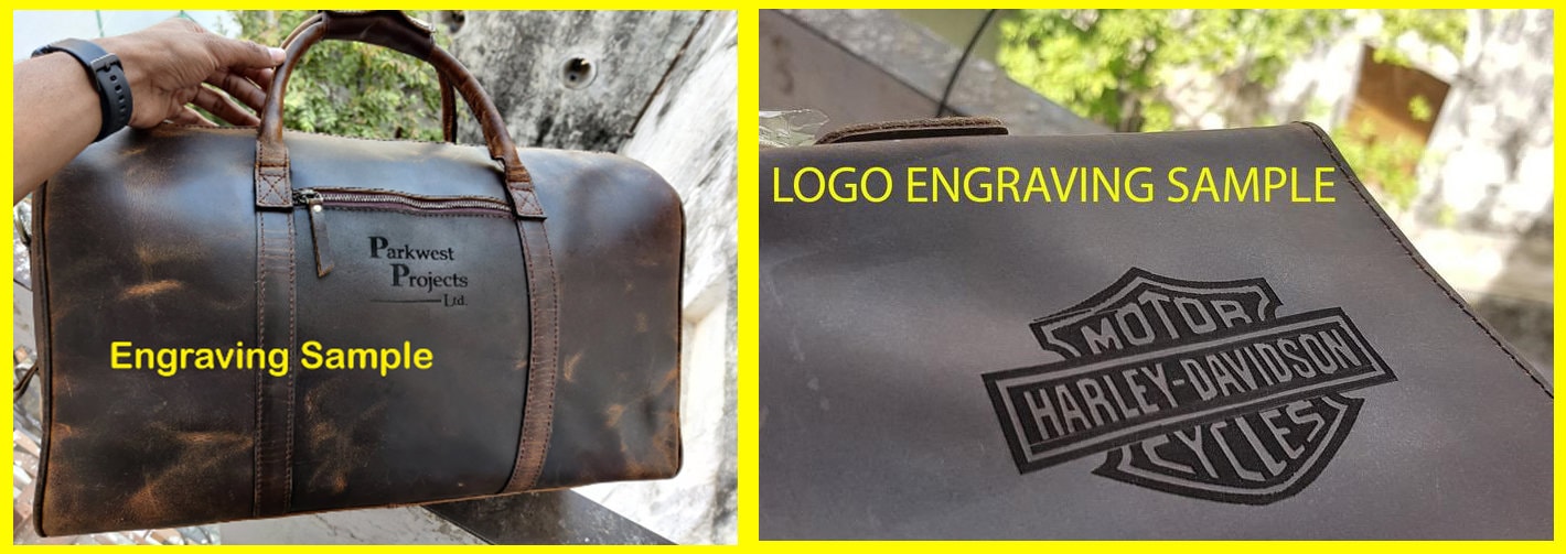 Personalized leather duffel bag with shoe compartment, handmade leathe –  LISABAG