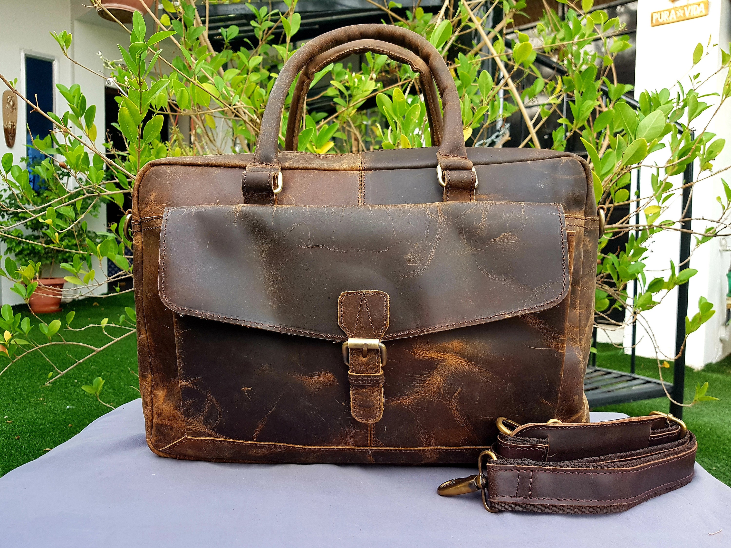 Mens leather messenger bag mens leather messenger bag Etsy