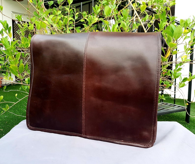Leather crossbody satchel Handmade Leather Messenger Bag Personalised Laptop Bag Men\u2019s Briefcase Bag