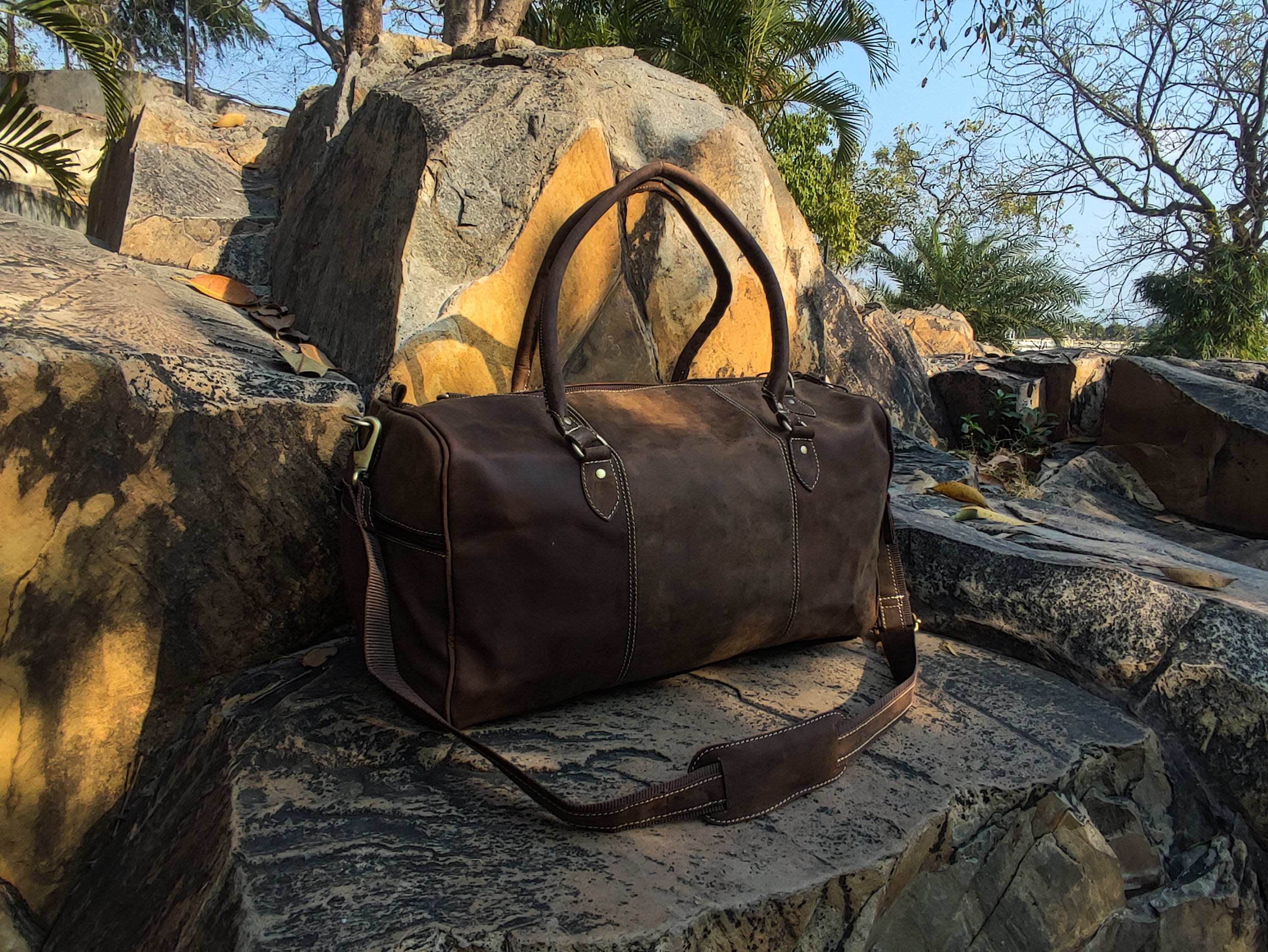 Kodiak leather shop weekender