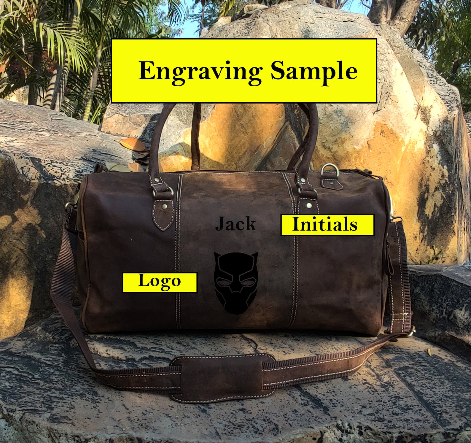 Leather Duffle Bag Handmade Leather Weekender Gym Bag Etsy