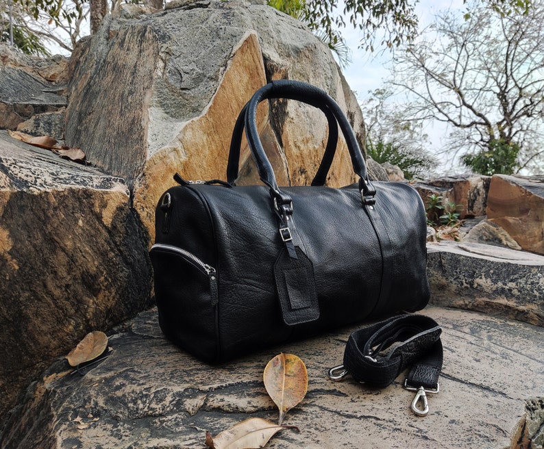 Weekend Bag, Leather Duffle Bag, Mens Leather Bag