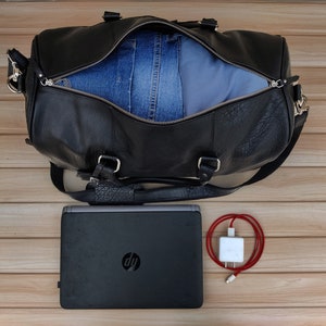 Weekend Bag, Leather Duffle Bag, Mens Leather Bag