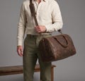 Leather Duffle Bag, Handmade Leather Weekender, Gym Bag, Vacation Duffel Bag, Travel Bag, Overnight Bag Leather Holdall Groomsman gifts