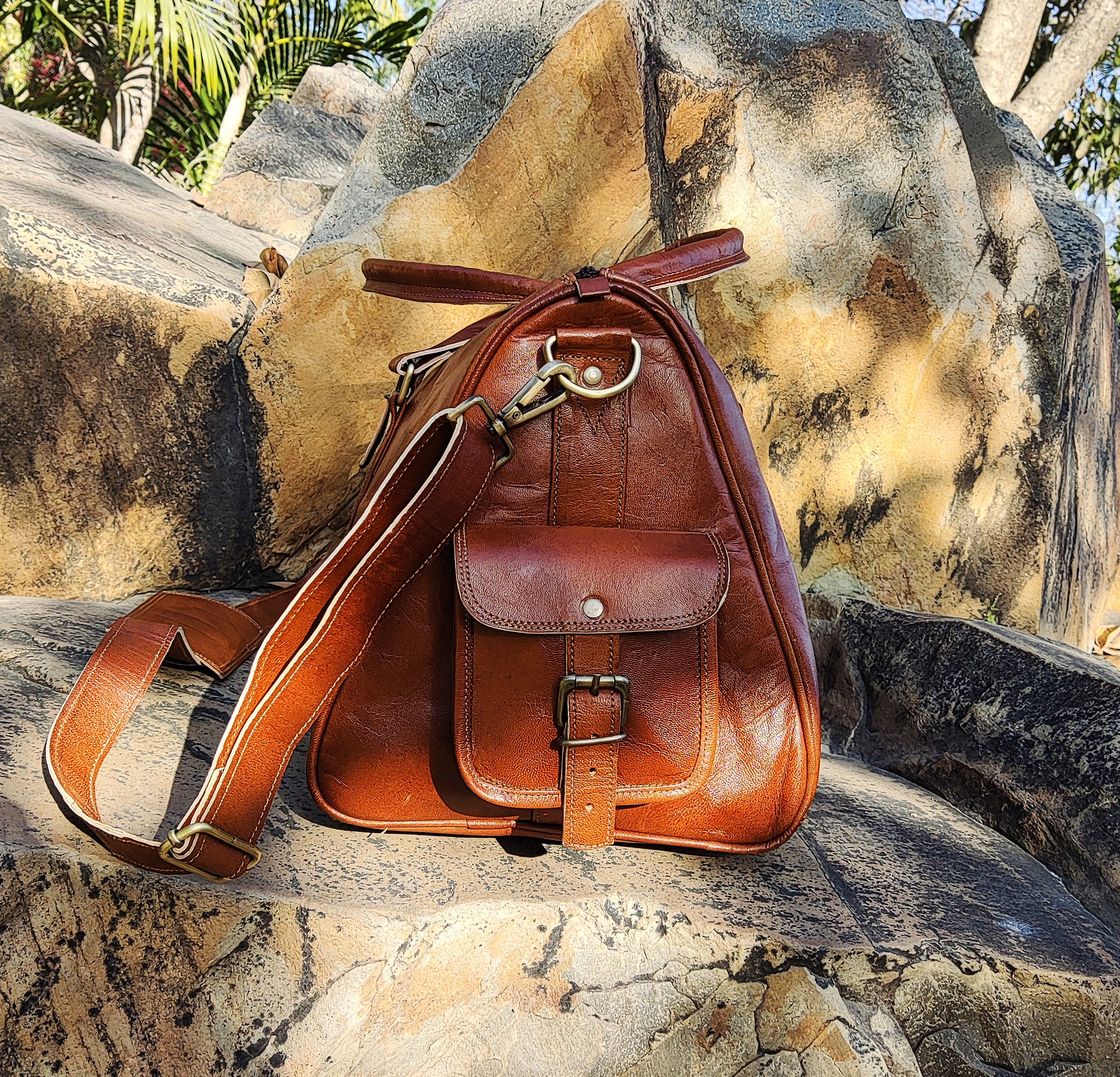 Leather Duffle Bag, Handmade Leather Weekender, Gym Bag, Vacation Duffel Bag, Travel Bag, Overnight Bag Leather Holdall Christmas gifts