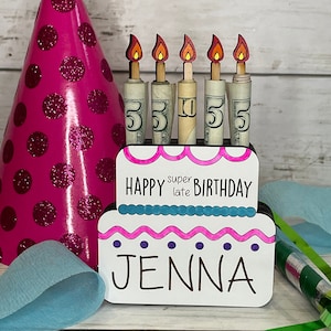 Geldhalter, Cupcake Geldhalter, Geldgeschenk, Kuchen Geldhalter, personalisierter Geldhalter, Geldgeschenkbox aus Holz, Geschenk mit Gravur