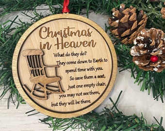 Memorial Christmas Ornaments, Wooden Loved One Ornaments, Remembrance Ornament,  Widower Gift, Sympathy Gift, Widower Ornament