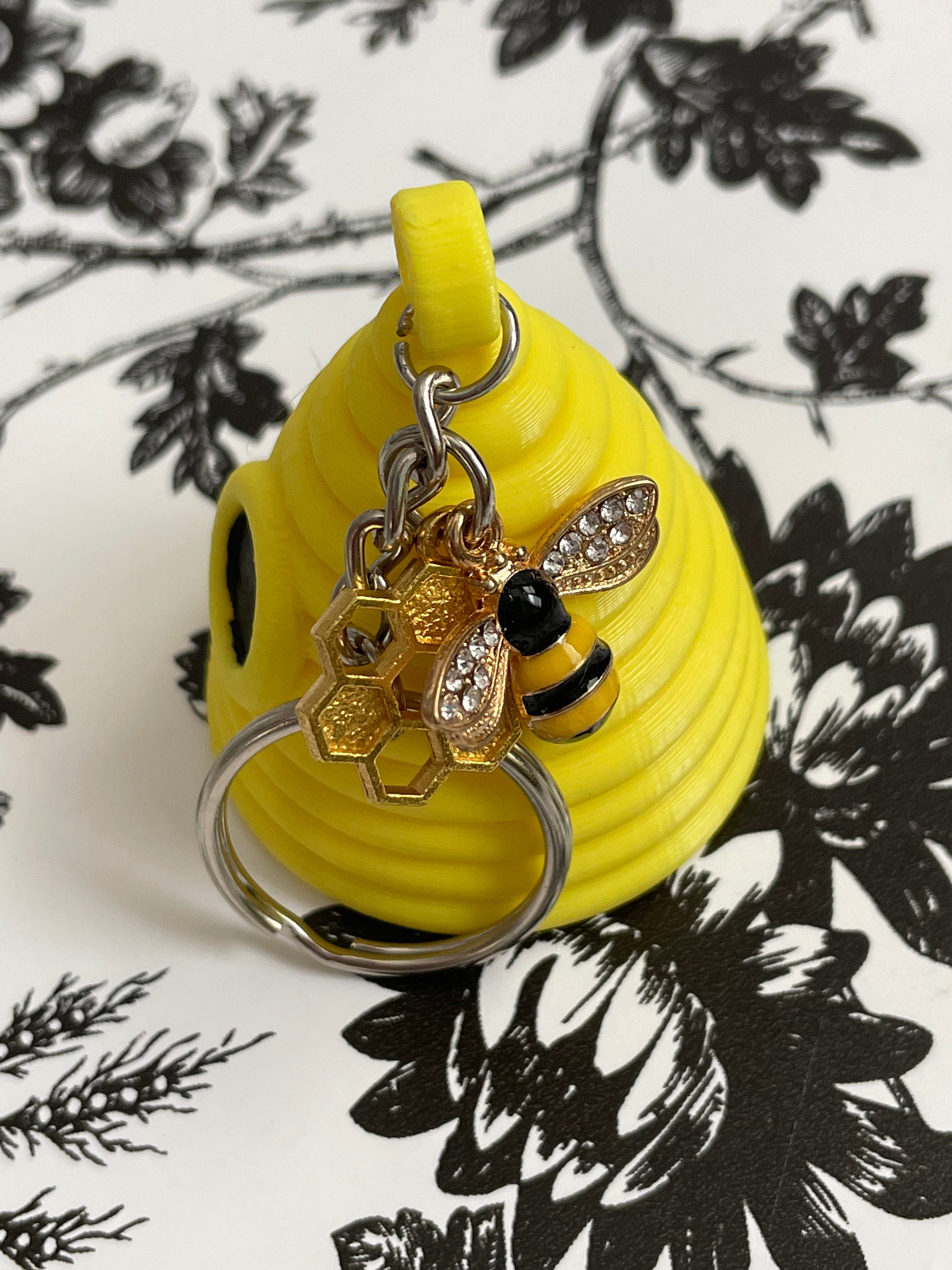 Bee Keyring, Beehive Keychain, 3d Printed Beehive, Apiary Gift, Bee ...