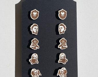 Horror Movie Earrings, Scary Movie Earrings, Halloween Lover Gifts,  Stocking Stuffer, Halloween Earrings, Michael Myers, Horror Movies