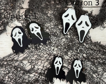 Orecchini film horror, orecchini film spaventosi, regali per gli amanti di Halloween, regalo di Natale, orecchini di Halloween, orecchini horror, orecchini slasher