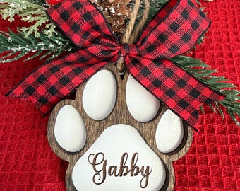 Cadeau voor een dierbare overledene, dierenornament, rouwgeschenk, regenboogbrugornament, troostornament, gepersonaliseerd herdenkingsornament voor een huisdier