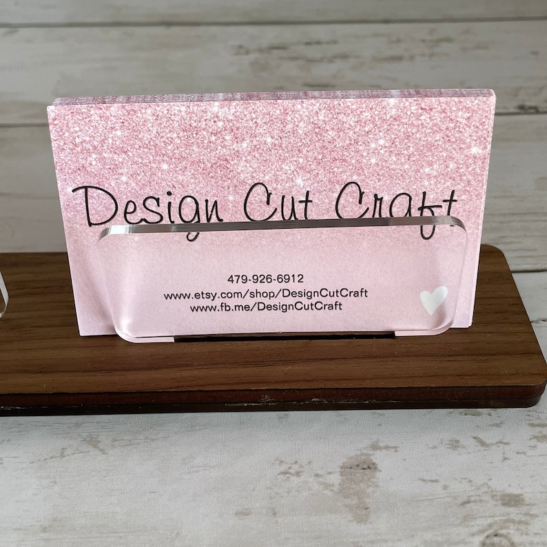 Personalized Name Plate, Custom Office Sign, Desk Name Plate, Wooden Name Plate, Acrylic Name Plate, Business Card Holder, Gift for Husband image 5