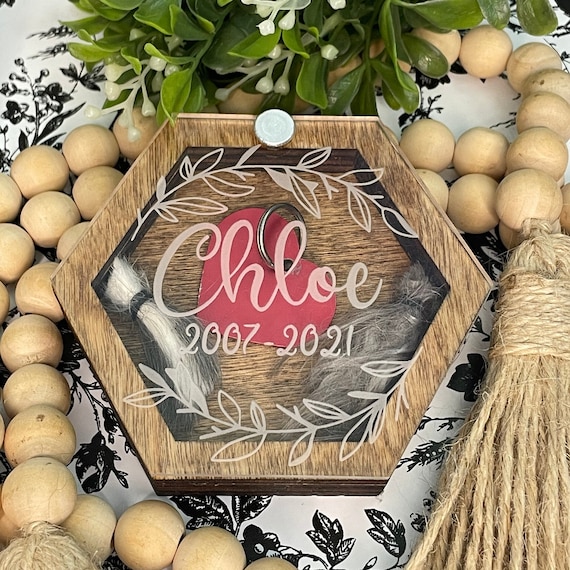 Wooden Pet Hair Memorial Box, Wooden Keepsake Box, Pet Fur Keepsake, Dog Hair Memorial, Cat Memorial Gift, Pet Bereavement Gift, Pet Loss