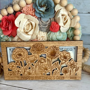 Porta dinero para el día de la madre, regalo para el día de la madre, porta dinero personalizado, porta efectivo para el día de la madre, regalo personalizable, regalo para mamá, abuela