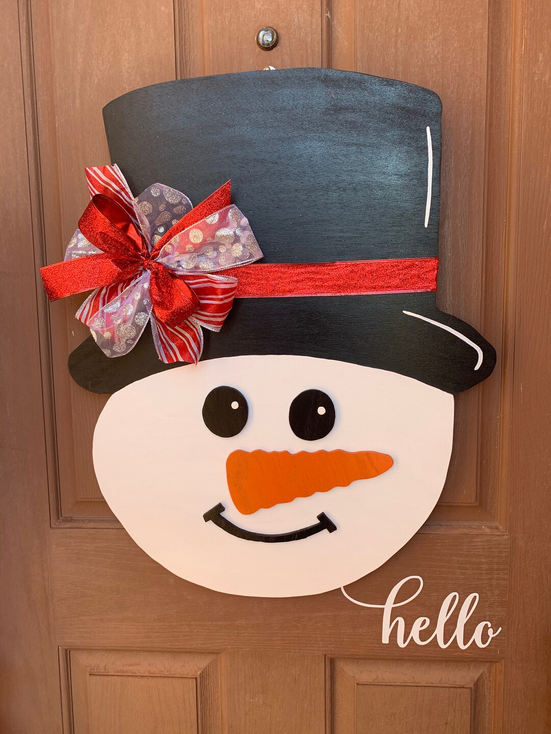 3D Snowman Door Hanger, 3D Snowman Door Hanger, Snowman Door Sign ...