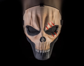 Human skull mask - Creepy mask - Demon mask - steampunk horror mask