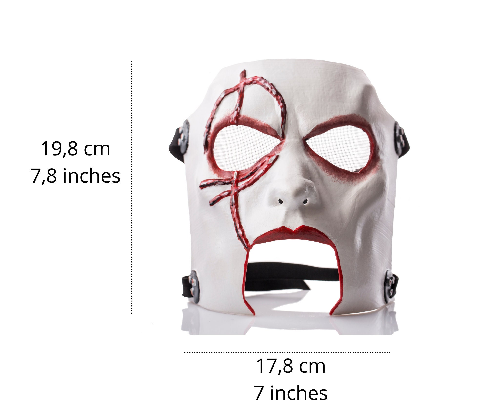 New Wave Heavy Metal Band Slipknot Zipper Mouth Same Paragraph White Mask Halloween Party Masquerade Adult Horror Full Face Resin Mask