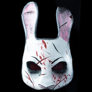 Masque de chasseuse mort à la lumière du jour, masque d'halloween pour femme, masque de lapin, masque imprimé 3d, masque effrayant, décor de salle de jeu, dbd, masque de cosplay