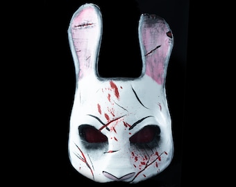 Dead by daylight huntress mask, halloween mask for women, rabbit mask, 3d printed mask, creepy mask, gaming room decor, dbd, cosplay mask