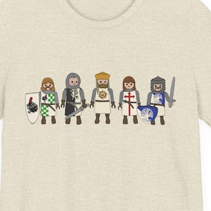 Heilige Gral Ritter Unisex Grafik Print T-Shirt Retro Vintage Spielzeug