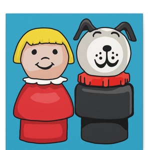Little People Lucy and Lucky Painting Canvas Stretched, 0.75&quot;