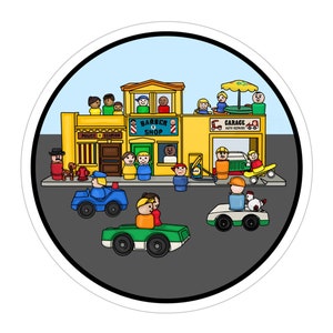 Fisher Price Little People Main Street Transparent Outdoor Sticker
