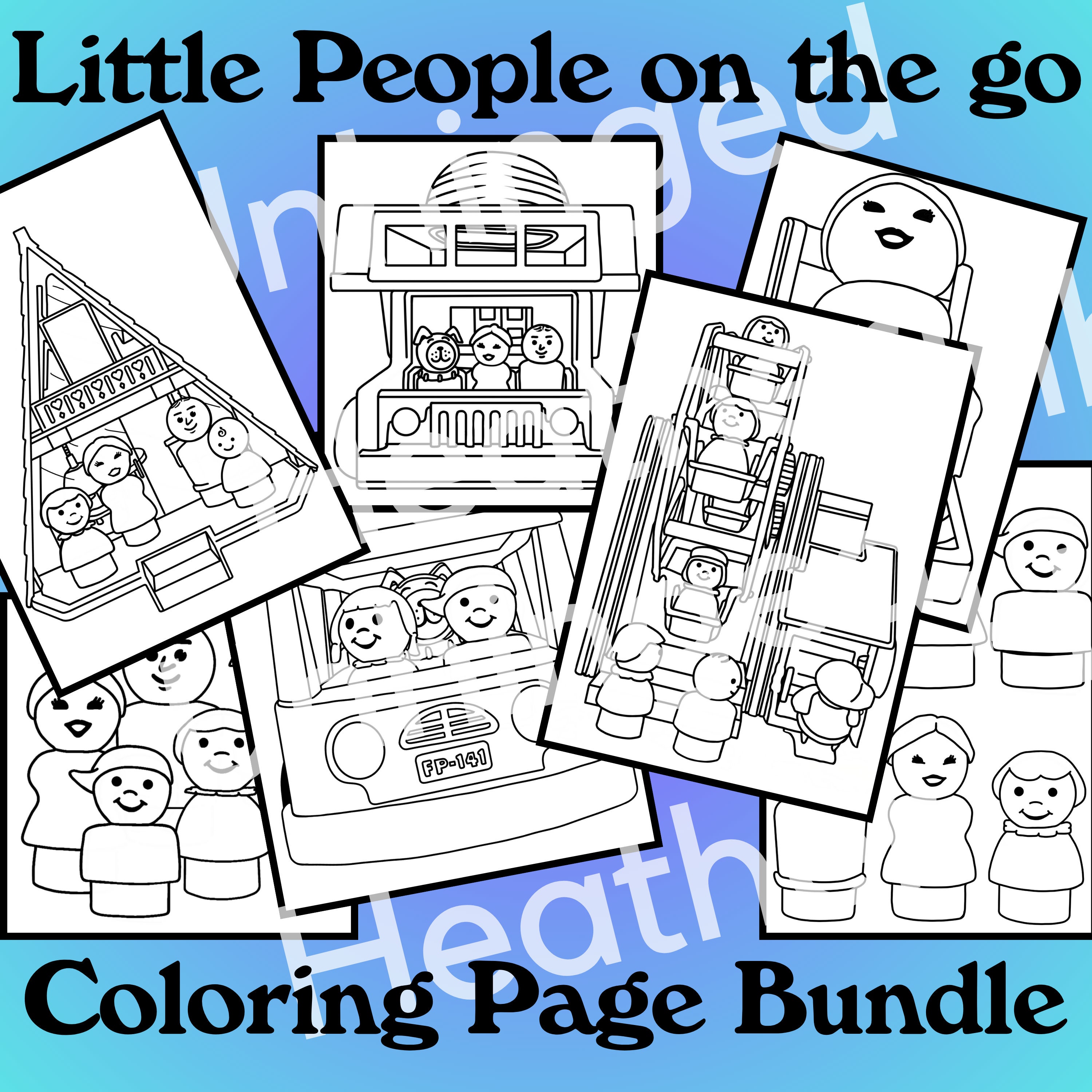 Coloring Pages Little People - Il Fullxfull.5658941235 Mw8p