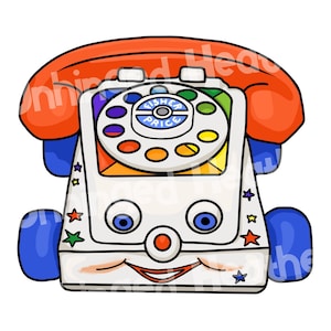 Klassiek speelgoedtelefoon DIGITAAL afbeeldingsbestand, print uw eigen unieke kleurrijke shirt, telefoonhoesje, poster etc.