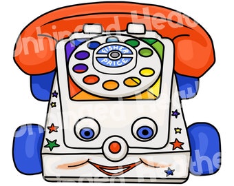 Classic Toy Phone DIGITAL Image file, print your own unique colorful shirt, phone case, poster etc.