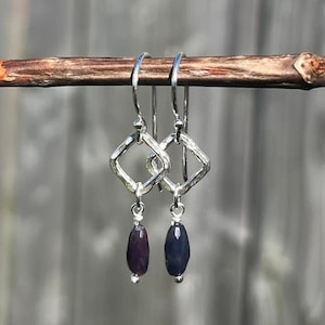 Small Opal Earrings, Silver Opal Earrings, Silver Drop Earrings, Boho Opal Earrings, Cute Opal Jewelry, October Birthstone, Gifts for Women