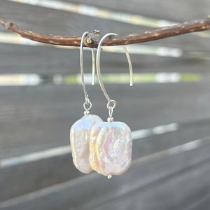 Large Pearl Earrings, Boho Pearl Jewelry, Pearl Drop Earrings, Sterling Silver, 925 Silver Earrings, 925 Silver Jewelry, Gifts for Her