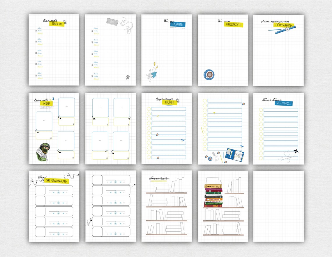 Printable Planner Printable Planner Pages Digital Pages Diary Pages ...
