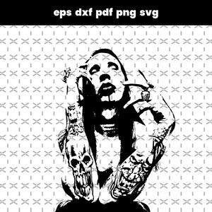 Marilyn Manson poster instant Digital Download Print rock vector illustration pop art