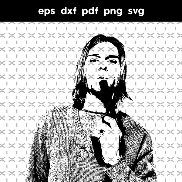 Kurt Cobain Svg - Etsy