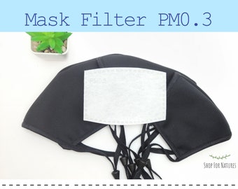 Maskenfilter HEPA Filter / 3 Lagen / PM0.3 Filter für Gesichtsmasken.